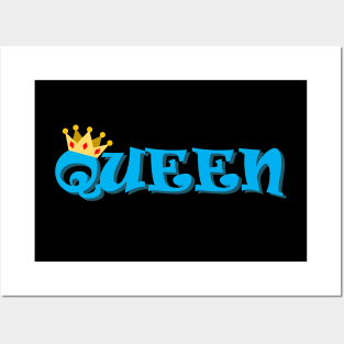 Queen With Gold Crown Posters and Art